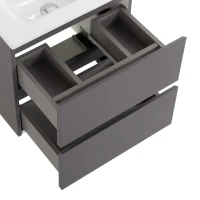 Тумба с раковиной BelBagno Kraft 39 50 подвесная, матовая темно-серая, раковина bb500/390etl