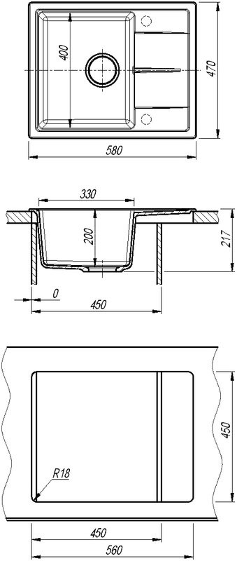 Мойка кухонная Dr. Gans Nika 580 дюна