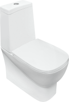 Унитаз-компакт напольный Sanita luxe Infinity RML Slim безободковый, с микролифтом, белый