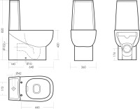 Унитаз-компакт напольный Sanita luxe Infinity RML Slim безободковый, с микролифтом, белый
