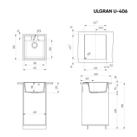 Мойка кухонная Ulgran U-406 -307 терракотовая Мойка кухонная Ulgran U-406 -307 терракотовая