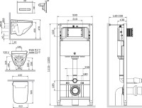 Комплект AM.PM Inspire V2.0 IS450A38.CCC50A сиденье с электронным биде, сенсорная кнопка
