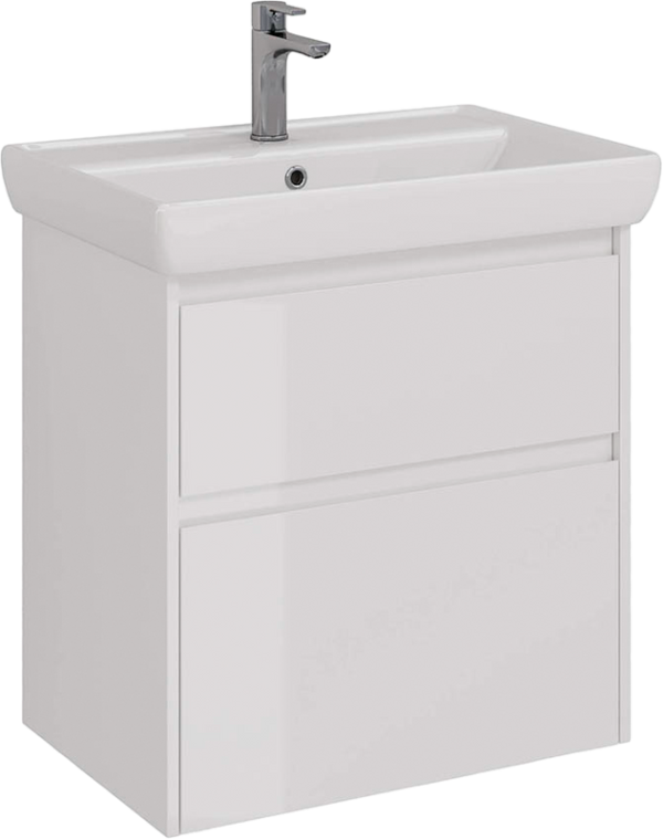 Тумба с раковиной Lemark Combi 70 белая глянцевая