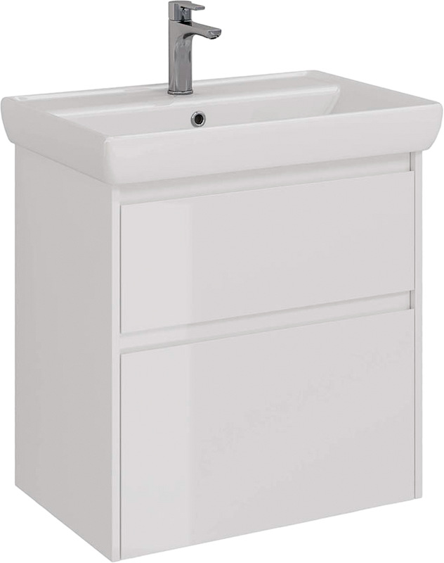 Тумба с раковиной Lemark Combi 70 белая глянцевая
