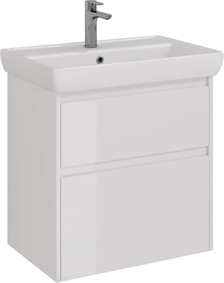 Тумба с раковиной Lemark Combi 70 белая глянцевая