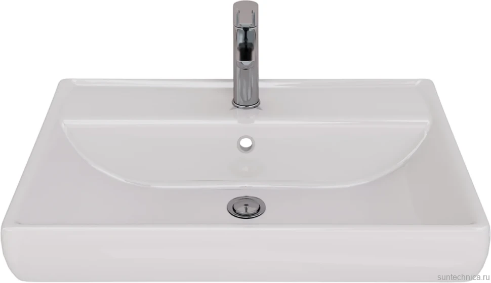 Тумба с раковиной Lemark Combi 70 белая глянцевая