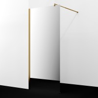 Душевая перегородка Wasserkraft Rur 30W 110 см, профиль матовое золото, стекло зеркальное