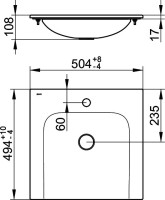 Тумба с раковиной Keuco Stageline 32842 50 см, вулканит