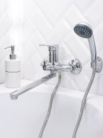 Смеситель с длинным изливом для ванны РМС SL86 SL86-006E Смеситель с длинным изливом для ванны РМС SL86 SL86-006E