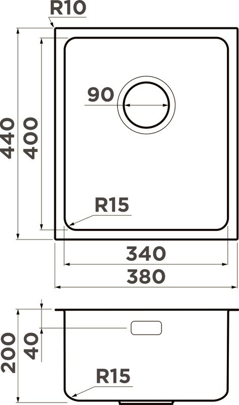 Комплект Мойка Omoikiri TADZAVA 38-U/I-IN ULTRA 15 нержавеющая сталь + Измельчитель Nagare slim 1250