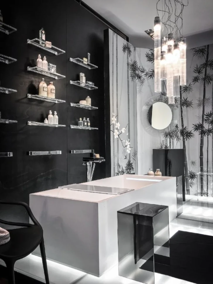 Зеркало круглое Laufen Kartell by Laufen 80 прозрачное, с подсветкой