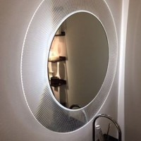 Зеркало круглое Laufen Kartell by Laufen 80 прозрачное, с подсветкой