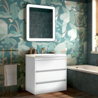 Мебель для ванной комнаты Art&Max Family 75, напольная, Bianco Lucido