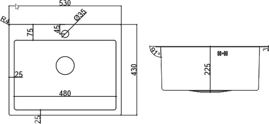 Мойка кухонная Emar PVD EMB-115 PVD Nano Coppery