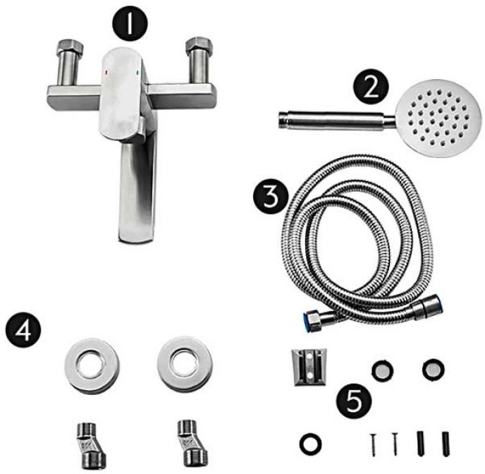 Смеситель для ванны с душем Fashun A53020 сатин