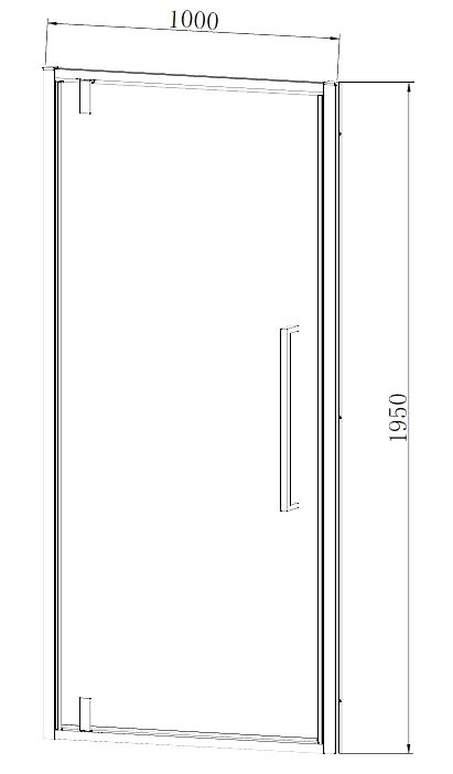 Душевая дверь в нишу Vincea Alpha VDP-3AL100CL 100x195, профиль хром