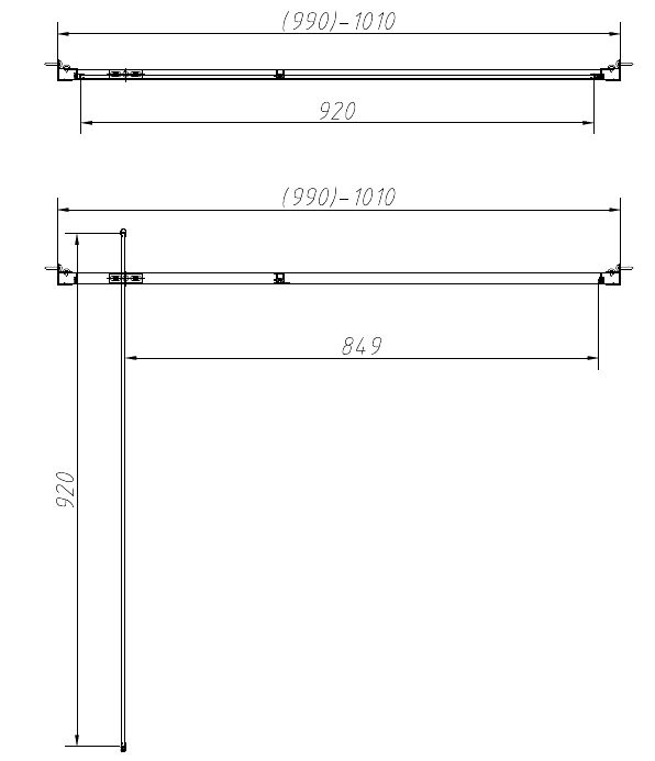 Душевая дверь в нишу Vincea Alpha VDP-3AL100CL 100x195, профиль хром