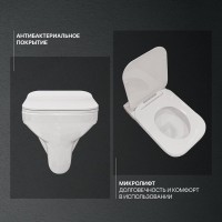 Комплект Унитаз подвесной STWORKI Дублин SETK3504-0605-001-1-6000 с микролифтом + Инсталляция Geberit Duofix UP 320 111.300.00.5 + Кнопка Sigma 01 115.770.21.5 хром + Крепления 111.815.00.1 к стене