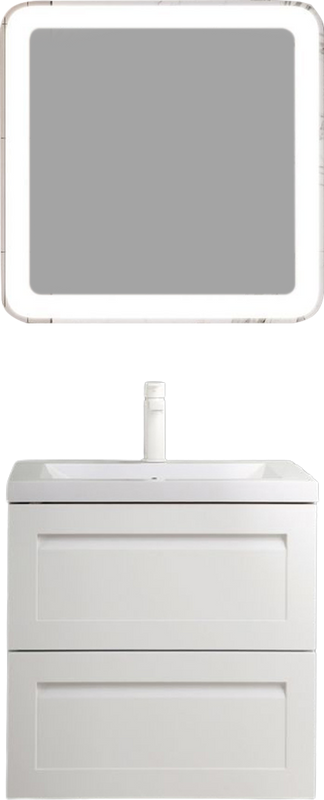 Мебель для ванной комнаты Art&Max Platino 60, подвесная, белый матовый