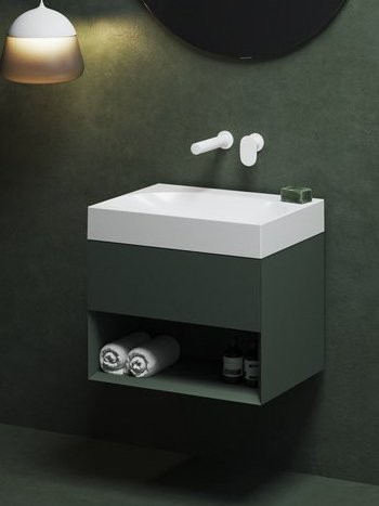 Тумба с раковиной Ravak Lite SD 60 серо-зеленая