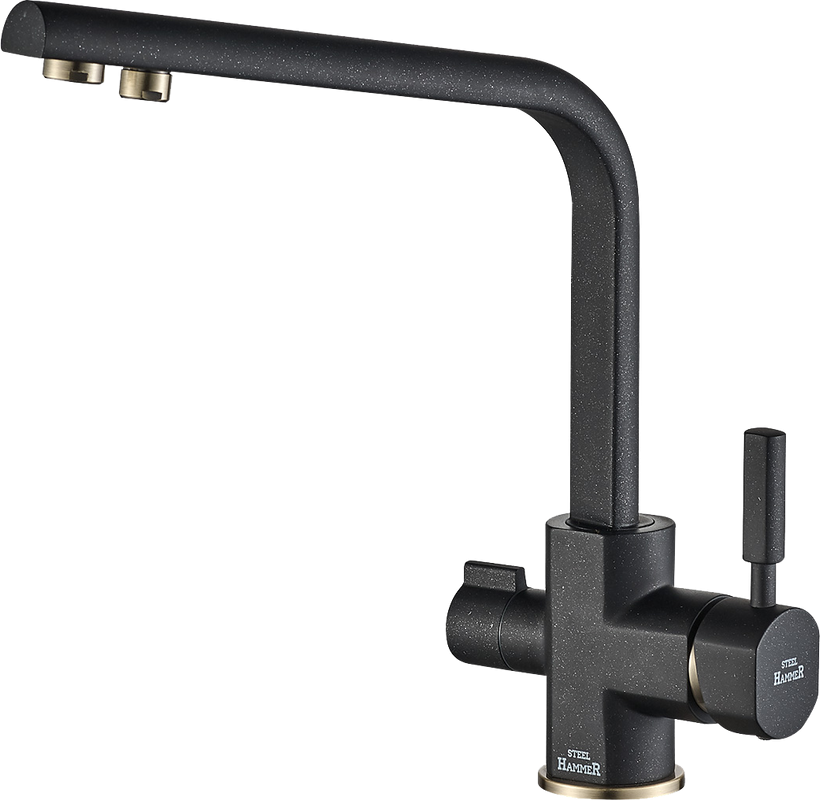 Смеситель для кухни Steel Hammer SH 909 Black Br