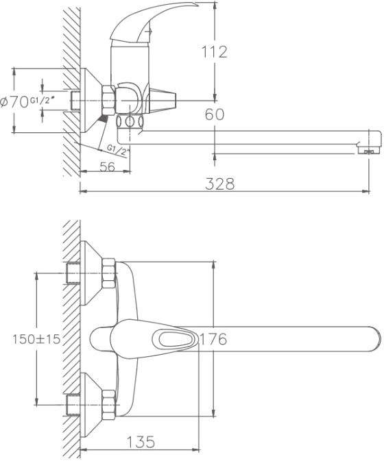 Универсальный смеситель Haiba HB15 HB2215