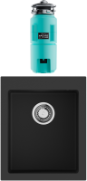 Комплект Мойка Omoikiri Bosen 41A-GB графит + Измельчитель Nagare slim 1250-AZ azur blue