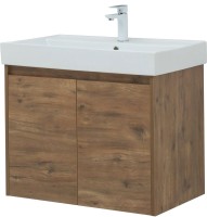 Тумба с раковиной Aquanet Nova Lite 75 дуб рустикальный, с дверками