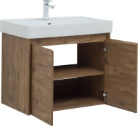 Тумба с раковиной Aquanet Nova Lite 75 дуб рустикальный, с дверками