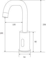 Смеситель для раковины beWash Photocell BWAM1BS869 сенсорный, черный