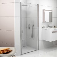 Душевая дверь в нишу Ravak Chrome CSD1-80 Transparent, профиль блестящий