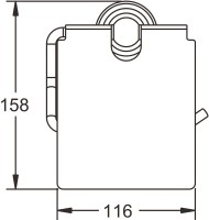 Держатель туалетной бумаги Rose RG1105Q бронза