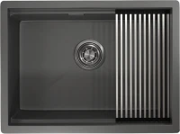 Мойка кухонная Granula Kitchen Space 6045U, графит матовый
