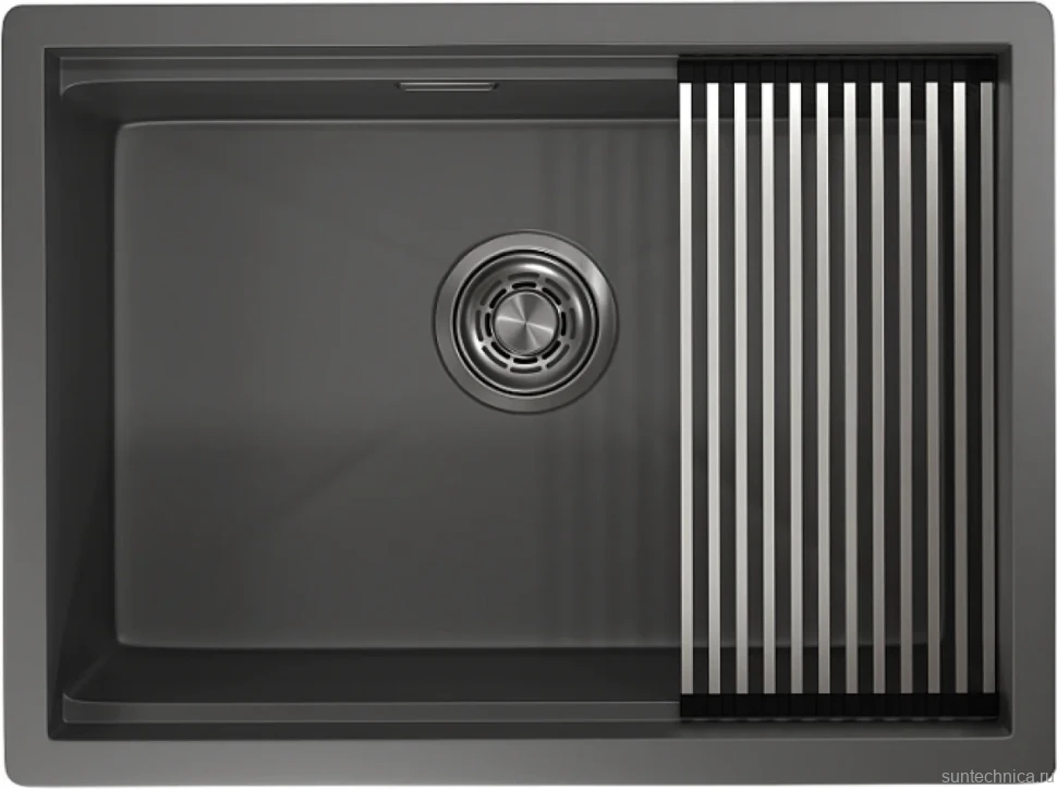 Мойка кухонная Granula Kitchen Space 6045U, графит матовый
