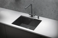 Мойка кухонная Granula Kitchen Space 6045U, графит матовый