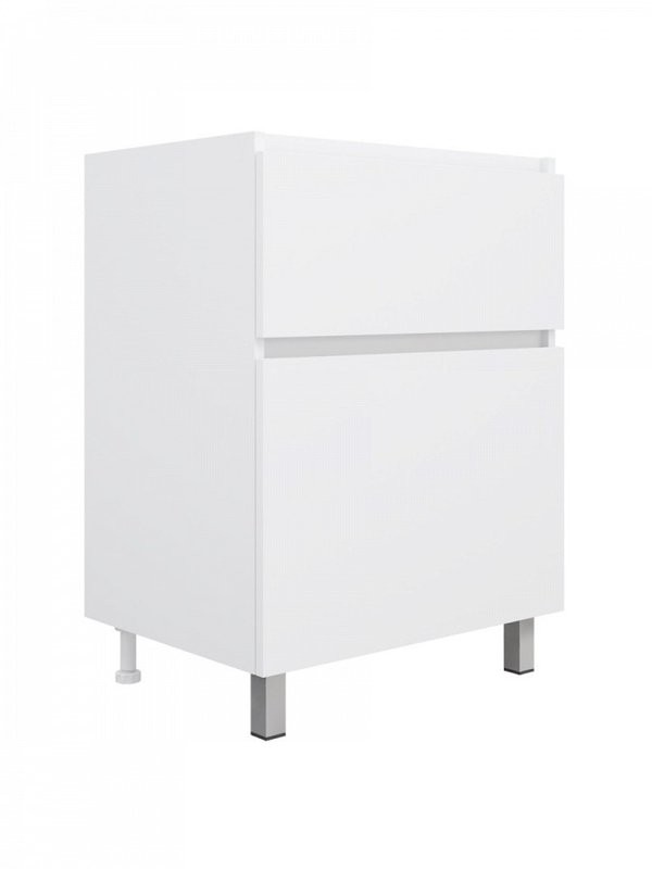 Тумба под раковину без столешницы Teymi Laina 60 напольная, матовая белая