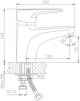 Смеситель для раковины Haiba HB68 с гигиеническим душем