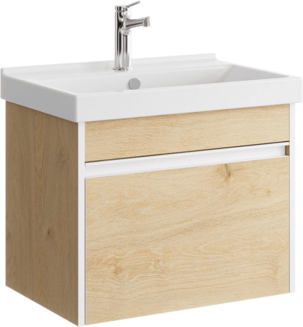 Тумба с раковиной Aqwella Urban 60 подвесная, дуб давос