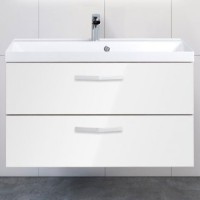 Тумба с раковиной BelBagno Aurora 90 bianco lucido