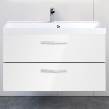 Тумба с раковиной BelBagno Aurora 90 bianco lucido