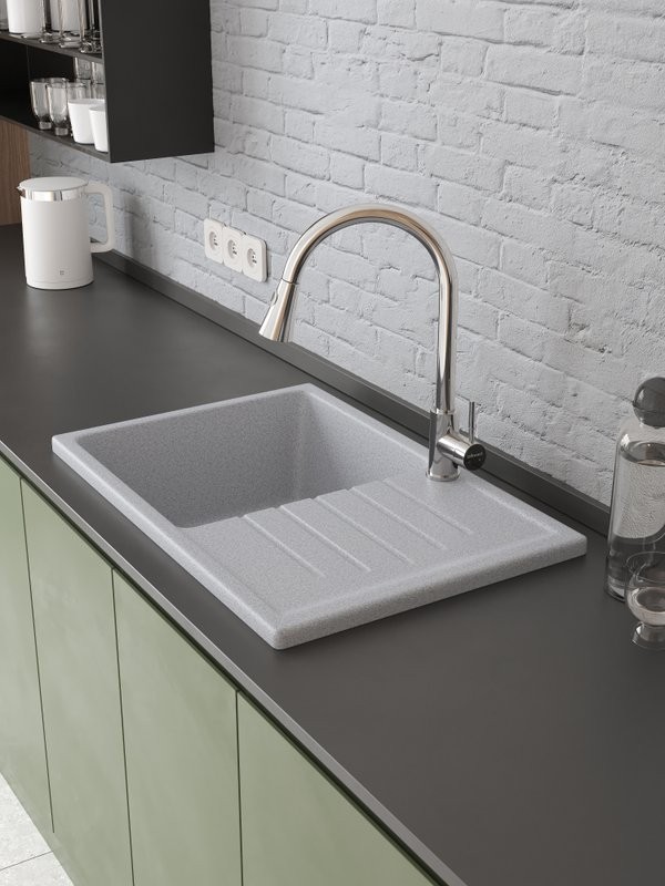 Мойка кухонная Domaci Болонья М-16-005 серая