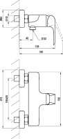 Смеситель для душа Ravak Flat X070177 черный матовый