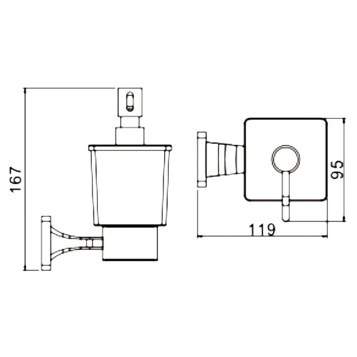 Дозатор Rose RG1544H черный