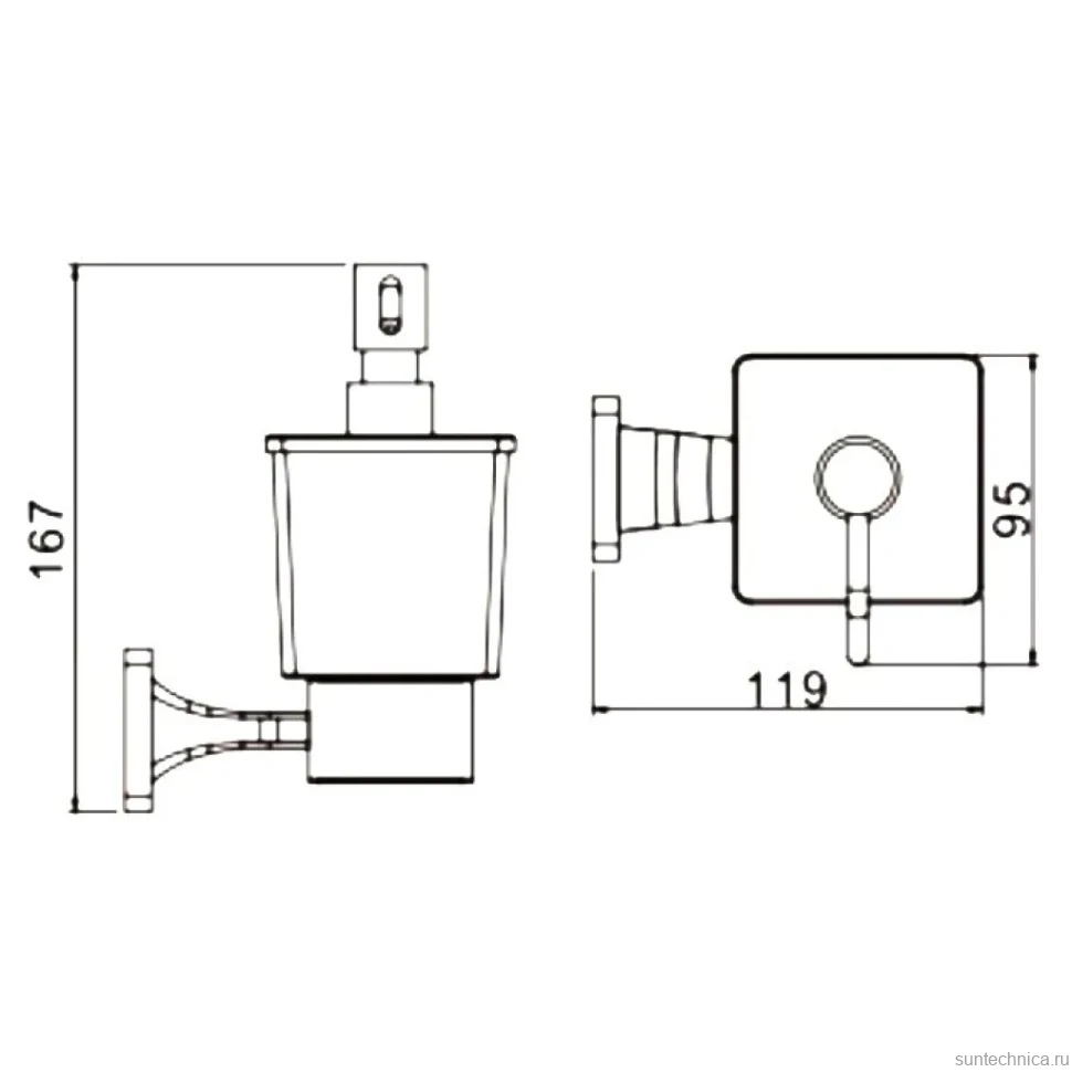Дозатор Rose RG1544H черный
