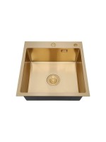 Мойка кухонная РМС MR-5050G c корзиной и дозатором, золото