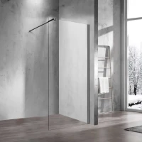 Душевая перегородка Vincea Walk-in VSW-1H800CLGM 80 см, профиль вороненая сталь, стекло прозрачное