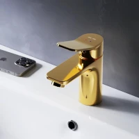 Смеситель для раковины AM.PM X-Joy F85A02199 золото Смеситель для раковины AM.PM X-Joy F85A02199 золото
