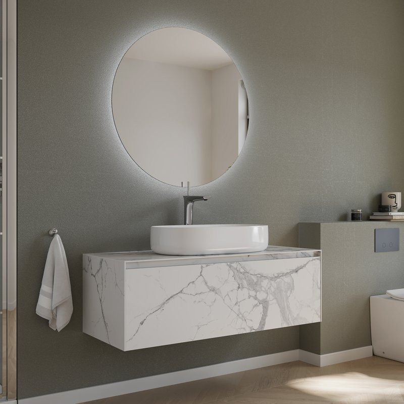 Мебель для ванной комнаты Sancos Stone 120 Statuario white