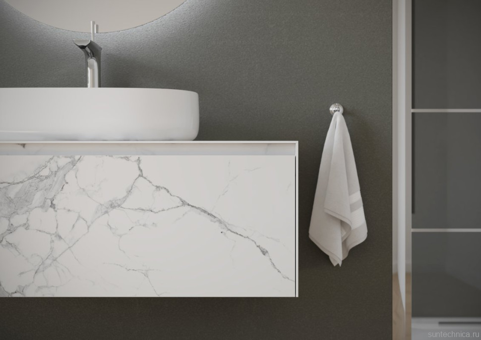 Мебель для ванной комнаты Sancos Stone 120 Statuario white