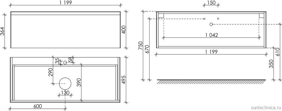 Мебель для ванной комнаты Sancos Stone 120 Statuario white